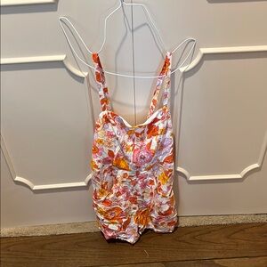 Crystal Doll Orange and Pink Floral Dress